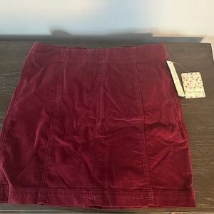 Burgundy Corduroy Skirt